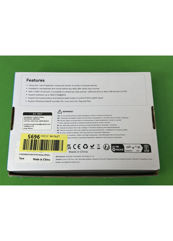 KVM HDMI VP-SW200 перемикач 2 ПК 1 монітор Підтримка 4K@60 Гц USB 3.0 KVM перемикачі для 2 комп'ютерів No Brand (351371670)