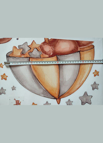 Вінілові наклейки на стіну Мішка в парасольці з зірками (лист 30 х 60 см) Б394-96 No Brand (302242007)