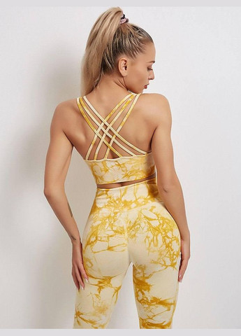 Топ з мармуровим принтом жовтого кольору, розмір L Trends (330756845)