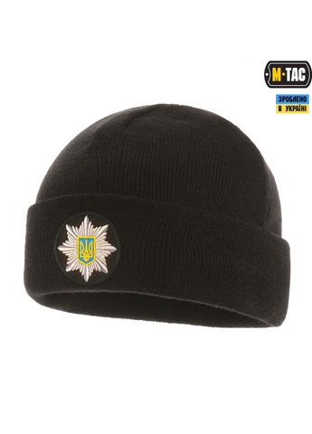 Шапка Поліція тонка вязка 100% акрил Black ( ) M-TAC (337142620)