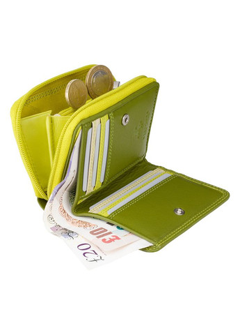 Кожаный женский кошелёк RB53 LIME M Hawaii c RFID Visconti (303831141)
