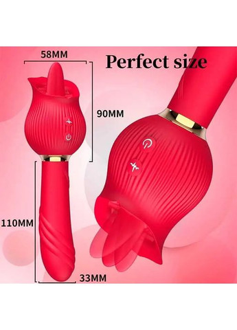 Двусторонний вибратор с языком для клитора и точки G 24 режима вибрации – Вибраторы No Brand (368892232)