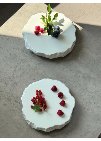 Плато для закусок "Белая Гора" 1шт. идеально подходит для подачи фруктов, сыров, мясных нарезок или десертов 20.5см OSM (365549105)