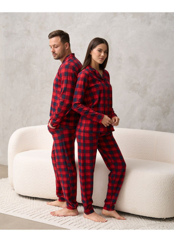 Червона жіноча піжама на ґудзиках Nicoletta