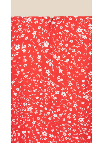 Комбинированное повседневный платье с узором женское wtc02333 красно-белый shop (2888000011800) LAWA