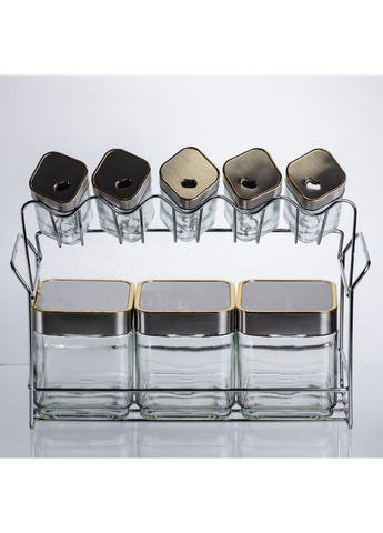 Набір ємностей для зберігання 8 штук по 100/700 мл на металевій підставці HP-1347 Yiwu (371162054)