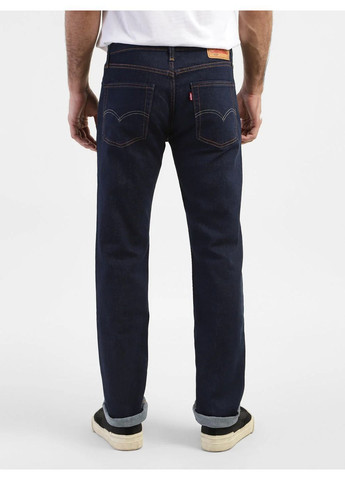 Темно-синие демисезонные зауженные, прямые зауженные мужские джинсы 513, темно синие, w36/l32 slim straight Levi's