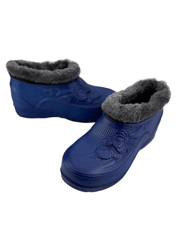 Жіночі сабо (галоші) теплі широкі сині 1032 Gipanis (357226960)