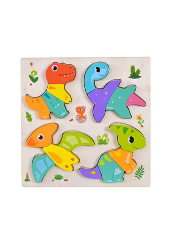 Деревянный развивающий пазл-вкладыш 18х18 см, обучающая игра - No Brand C9430 (371924859)