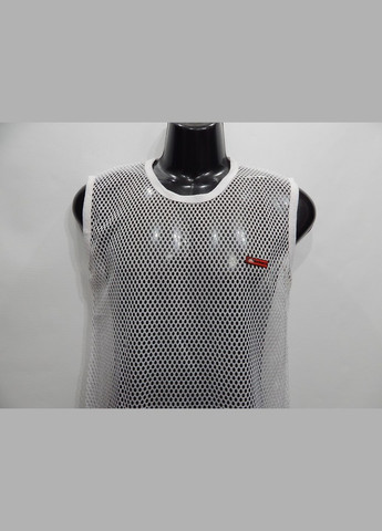 Белая мужская легкая футболка безрукавка сетка р.4648 016мфс (подросток, рост 160 см) Ecko Unltd