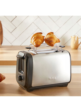 Тостер Subito 1100Вт, размораживание, щипцы, нерж. сталь, черный Tefal (362668776)