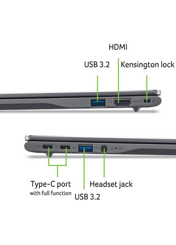 Ноутбук NX.J5XEU.002 Chromebook Plus CB514-5H 14" WUXGA IPS, Intel i5-1334U, 16GB, F512GB, UMA, ChromeOS, Acer (361965101)