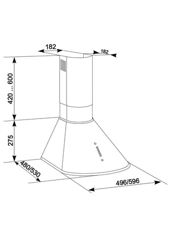 Вытяжка Viola 750 60 BL (6172779) ELEYUS (322895843)