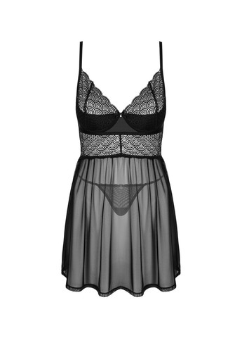 Пеньюар і трусики Chemeris babydoll & thong Obsessive (297587065)