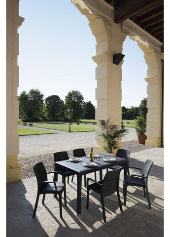 Стол для сада пластиковый Houston, графит. Bica (362582850)