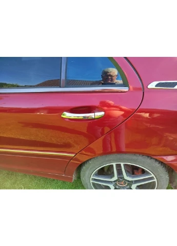 Накладки на ручки (4 шт, нерж) OmsaLine - Італійська нержавійка для Mercedes C-class W203 2000-2007 рр Omsa (389242638)