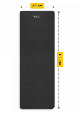 Коврик для спорта 180x60x1 см Черный 4FIZJO FlexiMat (366969767)