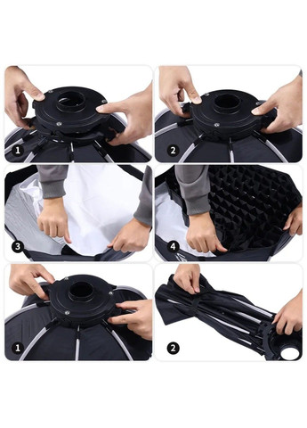 Софтбокс Vijim 40cm Octagonal Softbox with Mini Bowens Mount and Grid (L066 LAS002) Ulanzi (369457808)