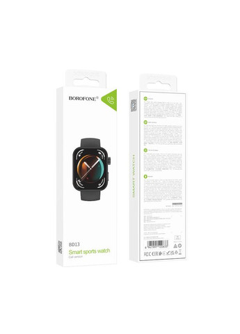 Смарт-часы BD13 42mm. 230 mAh. Smart sports watch (call version) черный Borofone (370612801)