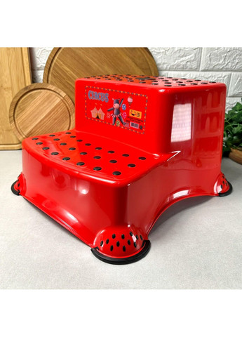 Червоний дитячий пластиковий стільчик-сходинки, CM 520 Irak (ДхШхВ 40х37х21 см) Irak Plastik (355795379)