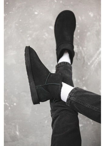 Уги Женские UGG Mini Black (Замша) (366320803)
