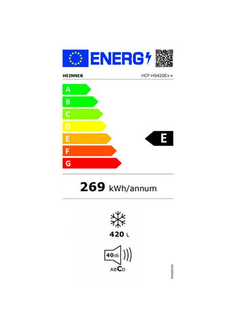 Морозильный сундук HCF-HS420E++ HEINNER (329996167)