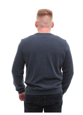 Темно-синий демисезонный джемпер мужской темно-синий прямой однотонный большой размер джемпер Jean Piere Пряма