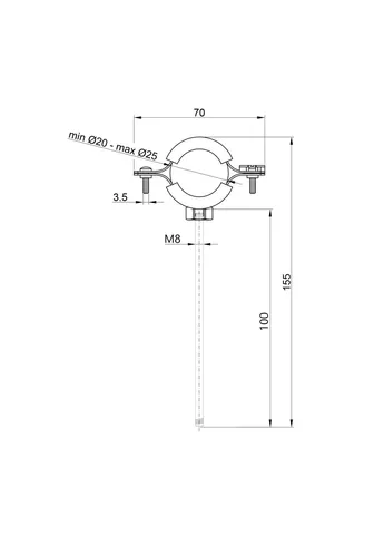 Хомут Forte 1/2" (D20-25 мм) SF10015 Thermo Alliance (393207615)