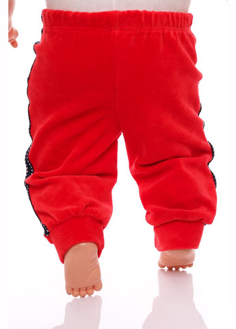 Красный зимний костюм с длинным рукавом велюровый с котиком красный 68 см (26723) BABYKROHA