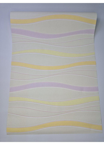 Обои виниловые 10 × 0.53 м 53918, бежевые с волнами для детской, спальни, кухни, прихожей MARBURG (339111210)