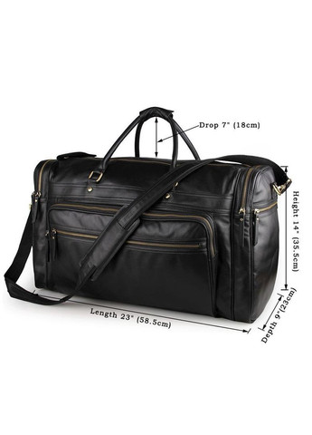 Ексклюзивна дорожня сумка для чоловіків із натуральної шкіри JD7317-1A John McDee (298683819)