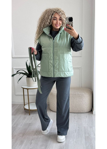 Жилетка з поясом,плащівка лаке+синтепон 150 Україна (353828020)