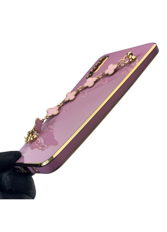 Чехол для телефона Galaxy A50s (SM-A507F) женский с ремешком с украшениями и золотой окантовкой на самсунг а50с черничный gs1 Samsung (366390318)