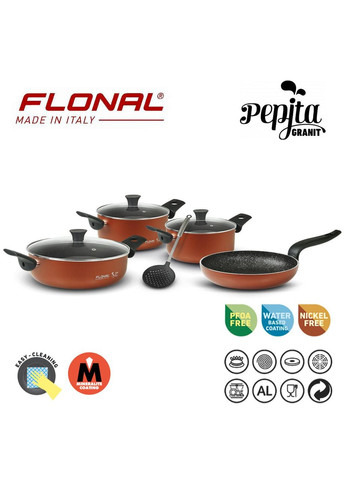 Набор посуды Pepita Granit 8 предметов (PGFSET08PZ) Flonal (363045022)