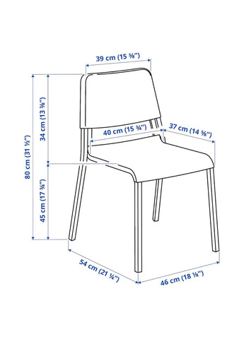 Стіл і 6 стільців ІКЕА VANGSTA / TEODORES 120/180 см (s09483027) IKEA (278408057)