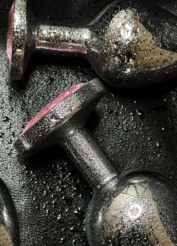 Анальна пробка металева розмір M рожевий No Brand (316663110)