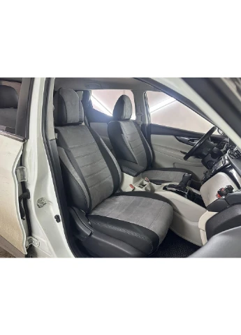 Авточехлы Nissan Rogue Sport USA 2017-2019 (Экокожа + Замша) Чехлы в салон EMC-ELEGANT EMC ELEGANT (398182528)