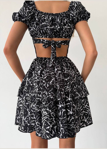 Летний женский черный воздушный сарафан в универсальном размере 42-46 No Brand