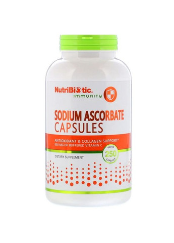Аскорбат натрия 850 мг Sodium Ascorbate Буферизованный содой витамин C 250 растительных капсул American Health (264739676)