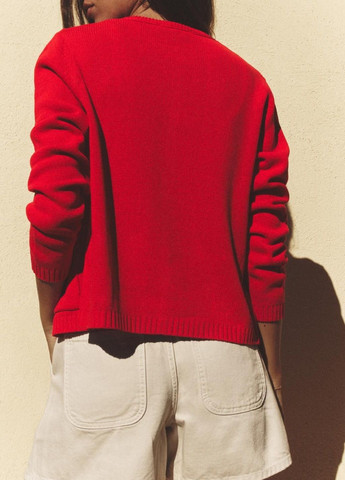 Красный демисезонный кардиган Zara