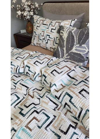 Постільна білизна з резинкою Дрейф DUO, ранфорс гофра (жатка) Евро розмір, наволочки 70/70 No Brand (364212754)