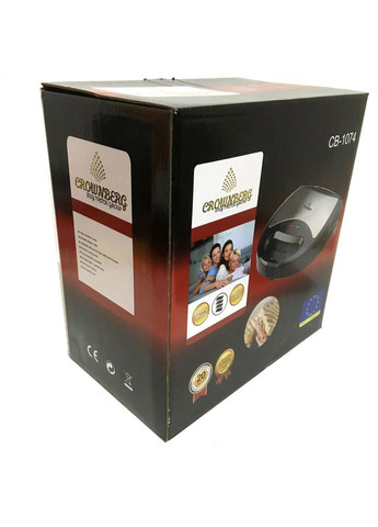 Мультимейкер 4в1 CB-1074 электрическая вафельница орешница сэндвичница бутербродница бельгийская Crownberg (297331171)