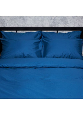 Комплект постельного белья Satin Premium «» Сімейний 143х210х2 наволочки 2х50х70 (MS-820008531) Moon&Star Deep Blue (356112970)