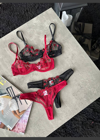 Чорний комплект нижньої білизни Domino