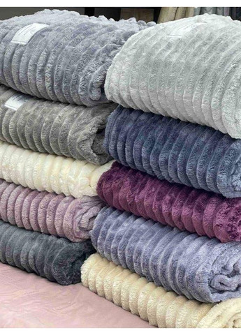 Пухнастий плед-покривало Королівський,, Євро, 200x220 см Сірий Євро Colorful Home Шарпей (363131238)