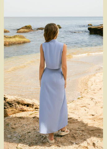 Укорочений жилет на гудзиках. Блакитний Seventeen (345707892)