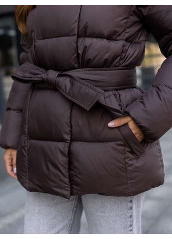 Коричневий зимній Пуховик Geran