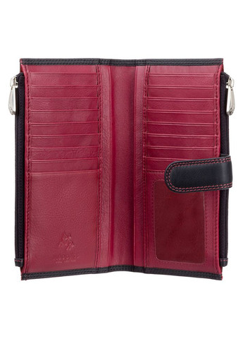 Стильный женский кошелёк из натуральной кожи CD23 BLK/RED Jade (Black Red) Visconti (303830460)