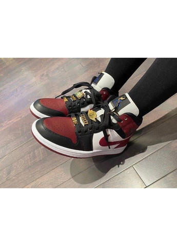 КРОСІВКИ ЖІНОЧІ NIKE AIR JORDAN 1 MID MAROON BLACK НАЙК АІР ДЖОРДАН No Brand чорні демісезони (367170745)
