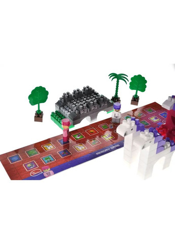 Конструктор блочний з іграми 3в1 Подорож Принцес пластик від 3 років в асортименті QB300-201 qbee Кон3281 (370651875)